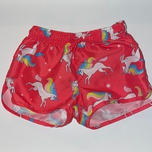 Zara girls unicorn shorts in pink. Size 6-7.